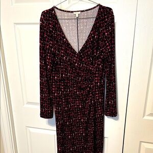 Talbots | Faux Wrap Jersey Midi Dress